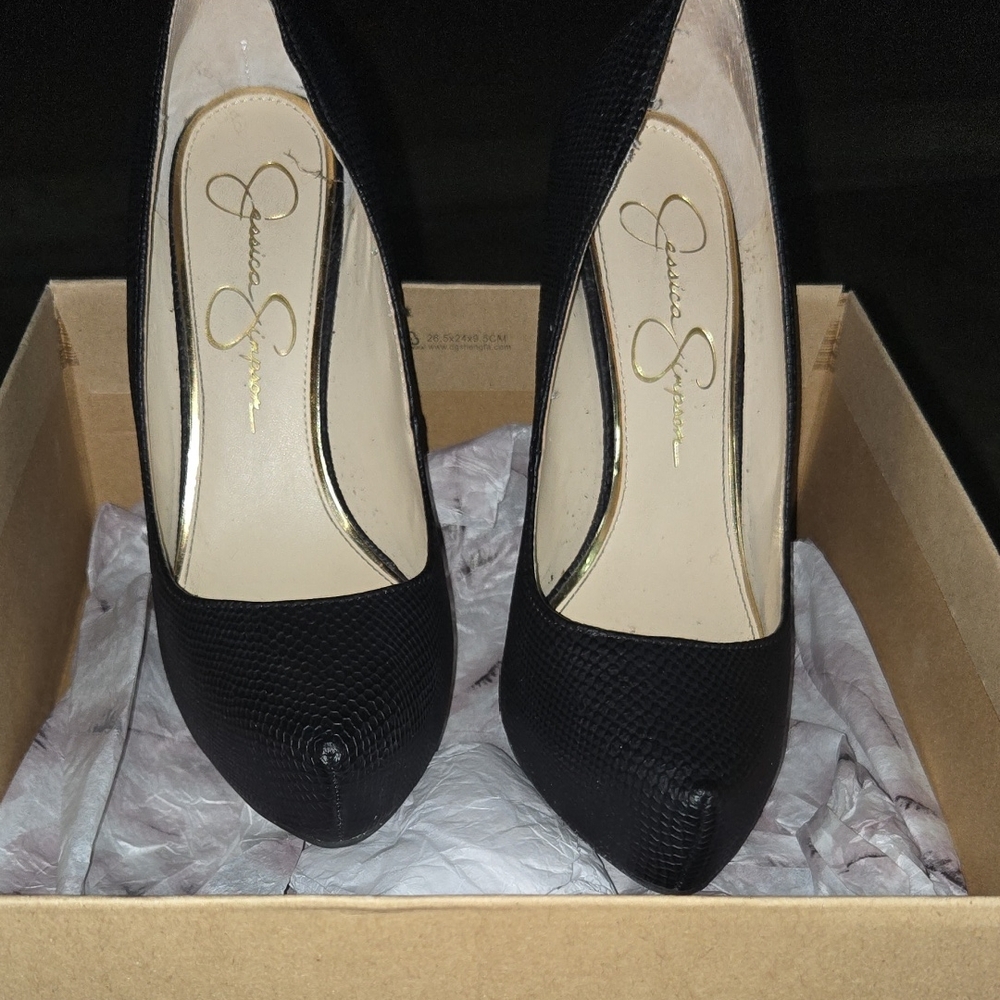 Jessica Simpson Black Suede Heels